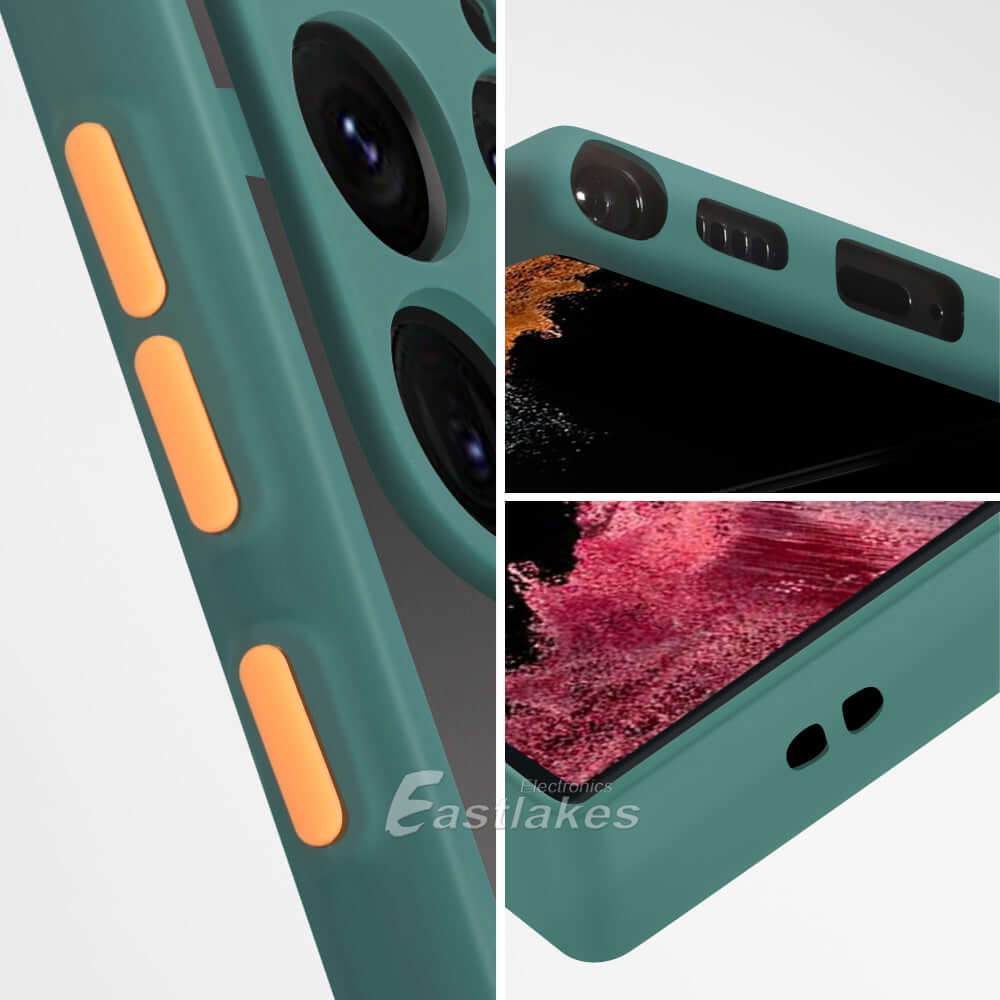 Shockproof Armor Matte Back Case Cover For Samsung Galaxy S22 S21 S20 S10 - Eastlakes Electronics